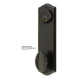 Emtek EMP8990 EMPowered Colonial 5-1/2" Center-to-Center Keyed Sideplate Lockset, Passage/Single Keyed - Brass Tubular