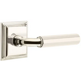 Emtek 8261 Select Brass Lever Handle With Stem And Wilshire Rosette Privacy Set