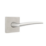Emtek S100 STAINLESS STEEL - LEVERSETS With Square Rosette Passage Set