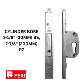 LOCK WITH CYLINDER BORE 1-1/8" (30MM)  BS, 7-7/8" (200MM) PZ