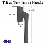 Tilt &amp; Turn Dirigent-F Inside Handle, No Spindle - Choose Color