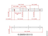 NON-HANDED LATCH & DEADBOLT STRIKE PLATE, 1/4 INCH RAISED