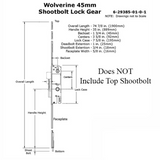WOLVERINE ACTIVE 45/92 NEW BREED SHOOTBOLT DOOR LOCK- SILVER FERGUARD