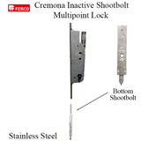 CREMONA 35/92 INACTIVE SHOOTBOLT, PASSIVE DOOR SHOOTBOLTS ONLY, SILVER FERGUARD