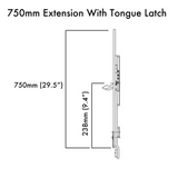 TRIPACT 750MM EXTENSION WITH TONGUE LOCKING POINT - SILVER