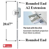 EXTENSION 525MM ROUNDED END, SECURY AUTOMATIC - STAINLESS STEEL