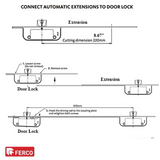 EXTENSION 525MM ROUNDED END, SECURY AUTOMATIC - STAINLESS STEEL