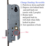 SECURY Automatic Door Lock for lever handle with North American Cylinder, 6'8" Door, 45mm backset