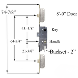 G-U / Ferco SECURY 50/92 Automatic Door Lock 8-0 Door for LEVER Handles - Stainless Steel
