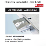G-U / Ferco SECURY 50/92 Automatic Door Lock 8-0 Door for LEVER Handles - Stainless Steel