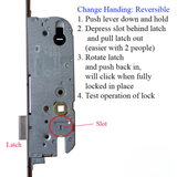 G-U / Ferco SECURY 50/92 Automatic Door Lock 8-0 Door for LEVER Handles - Stainless Steel