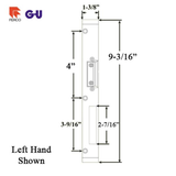 RAISED LATCH & DEADBOLT STRIKE PLATE - RIGHT HAND