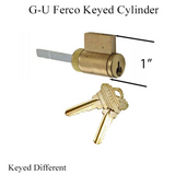 CYLINDER FOR 1-3/4 OR 2-1/4 DOOR, SCHLAGE - KEYED DIFFERENT - BRASS FACE