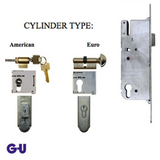G-U Monolock 50/92 Single Door Lock, Key Below - Stainless Steel