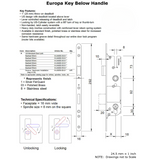 G-U MONOLOCK 35/92 SINGLE POINT MORTISE LOCK (SPL) - STAINLESS STEEL