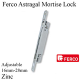 FERCO ASTRAGAL MORTISE LOCK, ADJUSTABLE 16MM TO 28MM BACKSET - ZINC