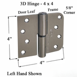Ferco Three Way Adjustable Hinges, (Box Of 3 Hinges), Square / Round Corners - 6-C8070-Az