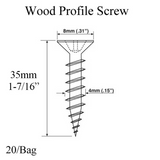 SCREW PACK, 1-7/16" INSTALLATION 20 PIECES