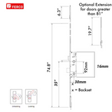 16MM G-U CREMONA EUROPA ACTIVE MULTIPOINT LOCK W/ SHOOTBOLT