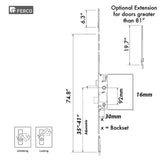 FERCO SECURY EUROPA R2, 3-Point Multipoint Door Lock – 35mm Backset, 92mm PZ, 16mm Faceplate – 6-32686-01-0-1