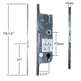 Cremona 45/92 Inactive Shootbolt, Passive Door 2 Point lock - Silver