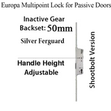 Inactive 50/92 Europa Multipoint Lock for Passive Doors - Silver Ferguard