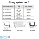 HOPPE HANDLE FIXING BOLT FOR ONE SIDE MOUNT PULL HANDLES