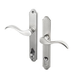 Keyed Entry Swing Door Handle Set For Multipoint Locks Brushed Nickel