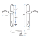 Keyed Entry Swing Door Handle Set For Multipoint Locks Antique Black