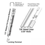 1/2" Ribbed Channel Balance for Wood Windows with Vinyl Jambliners, #02 End Bracket Attached - Stamped Number 31-51