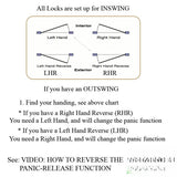 TRILENNIUM 3070, 65-9/16, 8-0 DOOR, LEFT HAND IN SWING, 2-3/8 BACK SET, 7/8" FACE, NO STRIKES