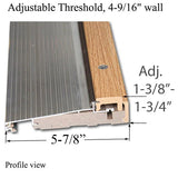 Threshold, Adjustable Oak Cap, 36 X 4-9/16" Wall - Mill Finish - 341004-36-Al