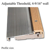 Threshold, Adjustable Oak Cap, 36 X 4-9/16" Wall - Mill Finish - 341004-36-Al