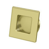 Flush Pull, Square, HD, 2-3/4" x 2-3/4", Solid Brass