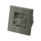 Flush Pull, Square, HD, 2-3/4" x 2-3/4", Solid Brass