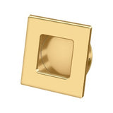 Flush Pull, Square, HD, 2-3/4" x 2-3/4", Solid Brass