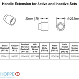 HOPPE HANDLE EXTENSION, ACTIVE / INACTIVE TRIM 3/4" (20MM) - ANTIQUE BRASS
