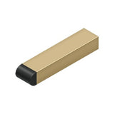 4" Contemporary Half-Cylinder Tip Baseboard Bumper, Solid Brass