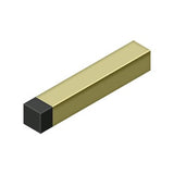 4" Modern Square Baseboard Bumper, Solid Brass