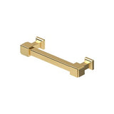 Decorative Cabinet Pull 4", Manhattan, Solid Brass