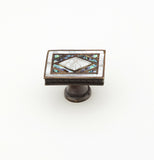 Schaub Avalon Bay, Rectangle Knob, Imperial Shell and Mother of Pearl inlaid on Solid Brass