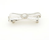 Schaub Avalon Bay Ribbon Bow Pull - White Mother of Pearl inlaid on Solid Brass, Polished Nickel