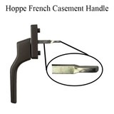 HOPPE FRENCH CASEMENT HANDLE - 44MM SHAFT, METALLIC BROWN MATTE FINISH