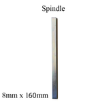 Solid Spindle, 5/16" x 6-9/32" (8mm x 160mm)