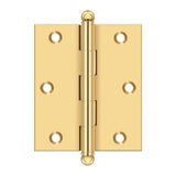 3" x 2-1/2" Hinge, w/ Ball Tips