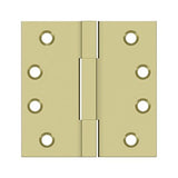 4"x 4" Square Knuckle Hinges, Solid Brass