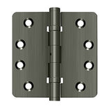 4" x 4" x 1/4" Radius Hinges, Ball Bearings, NRP, Solid Brass