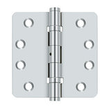 4" x 4" x 1/4" Radius Hinges, Ball Bearings, NRP, Solid Brass