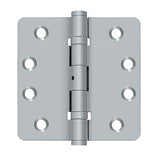 4" x 4" x 1/4" Radius Hinges, Ball Bearings, NRP, Solid Brass