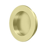 Flush Pull , Round, HD, 2-3/8", Solid Brass